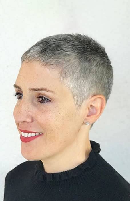 pixie cut old woman|buzz cut women over 60.